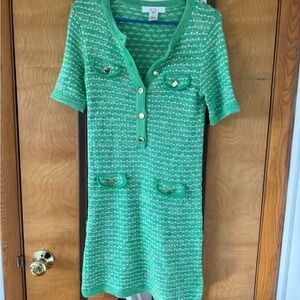 Lilly Pulitzer Green Textured Mini Dress